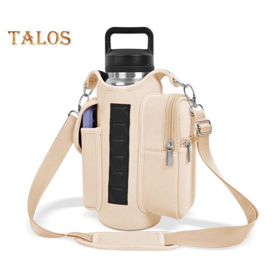Magnetic Water Bottle Holder Crossbody Bag Waterproof Oxford Kettle Pouch for Gym Outdoor Hiking Fitness Essentials Organizer