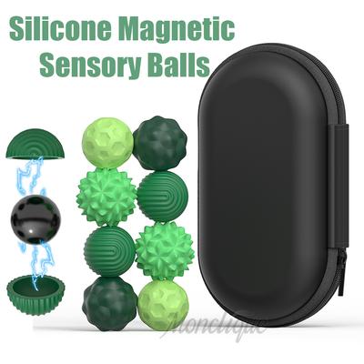 Silikonové magnetické senzorické míčky Fidget hračka masážní míček Fascie Jóga Fitness Rameno Ruka Noha Masážní přístroj Pevná membrána Meridián