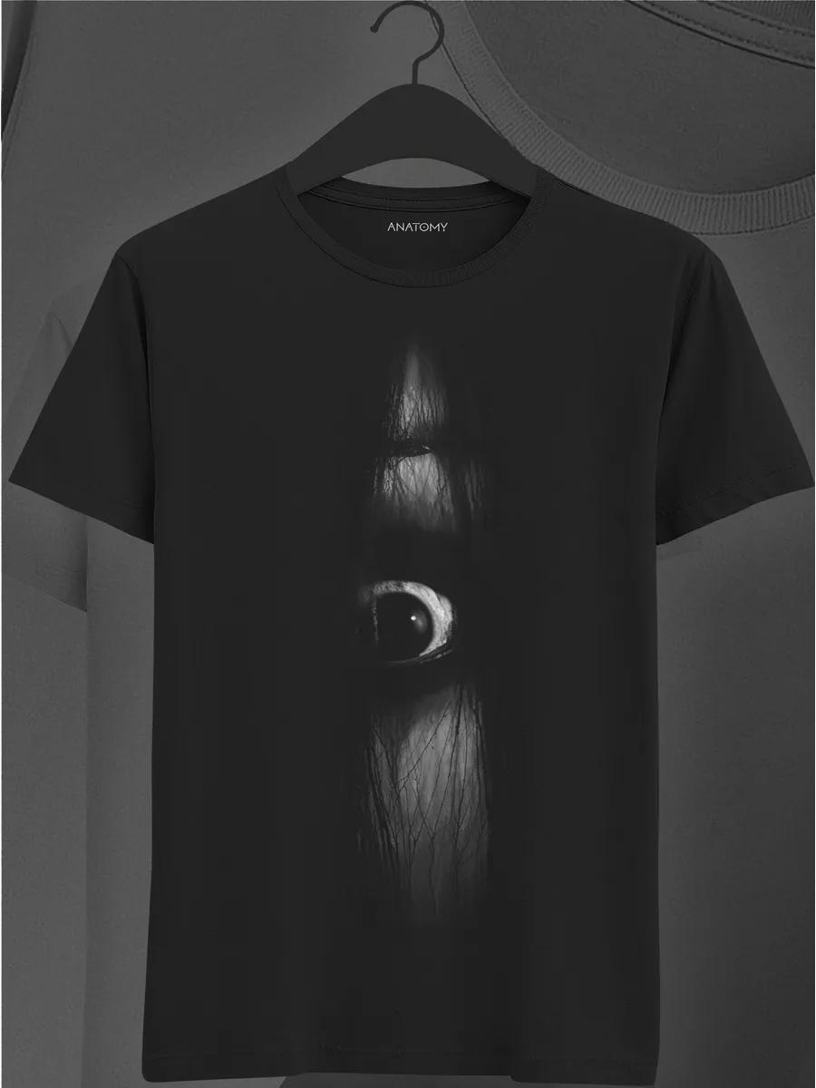 

Black oversized T-shirt with print L
