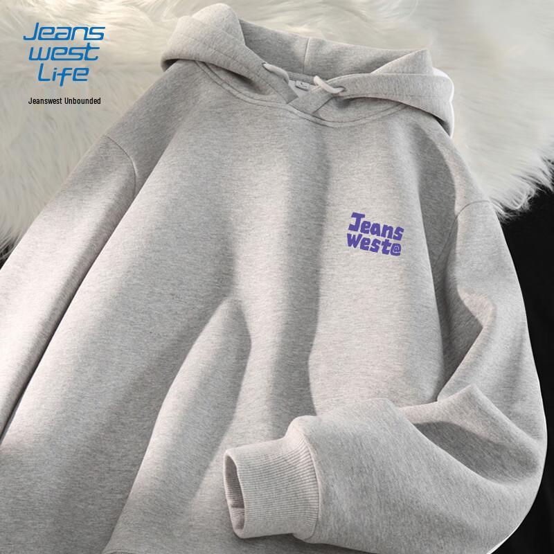 

Jeanswest Life Men s Letter Print Loose Fit Hooded Sweatshirt XL
