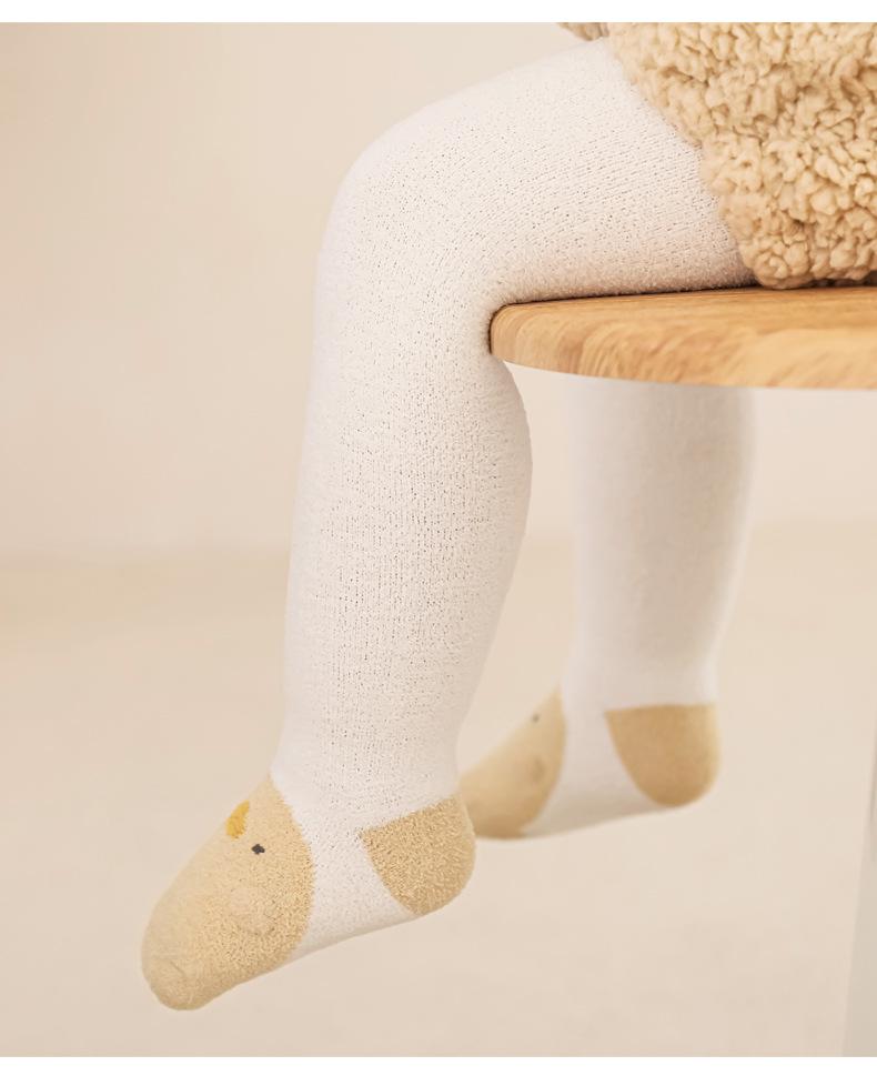 Samt Verdickte Baby-Strumpfhosen – Herbst/Winter Einteiler Mädchen Cartoon-Socken
