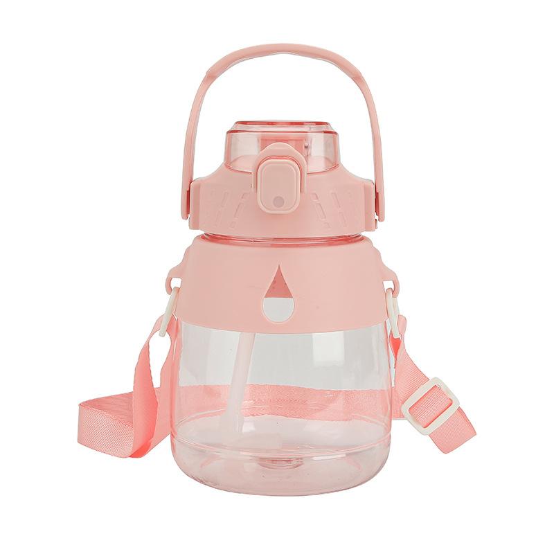 High-value Pot-bellied Cup, Plastic Space Cup, Cute Children's Straw Cup, Large-capacity Water Cup