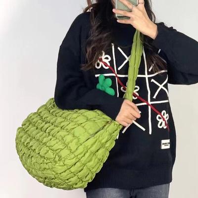 Oversized Bubble Nylon Tote Women Padded Large Handbag Pleated Cotton Shoulder Crossbody Bag Ladies Winter Handle Bags Purses MIT