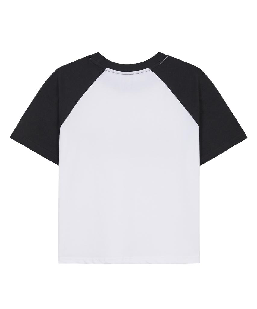 Aejeuyua Logo Raglan T-Shirt White
