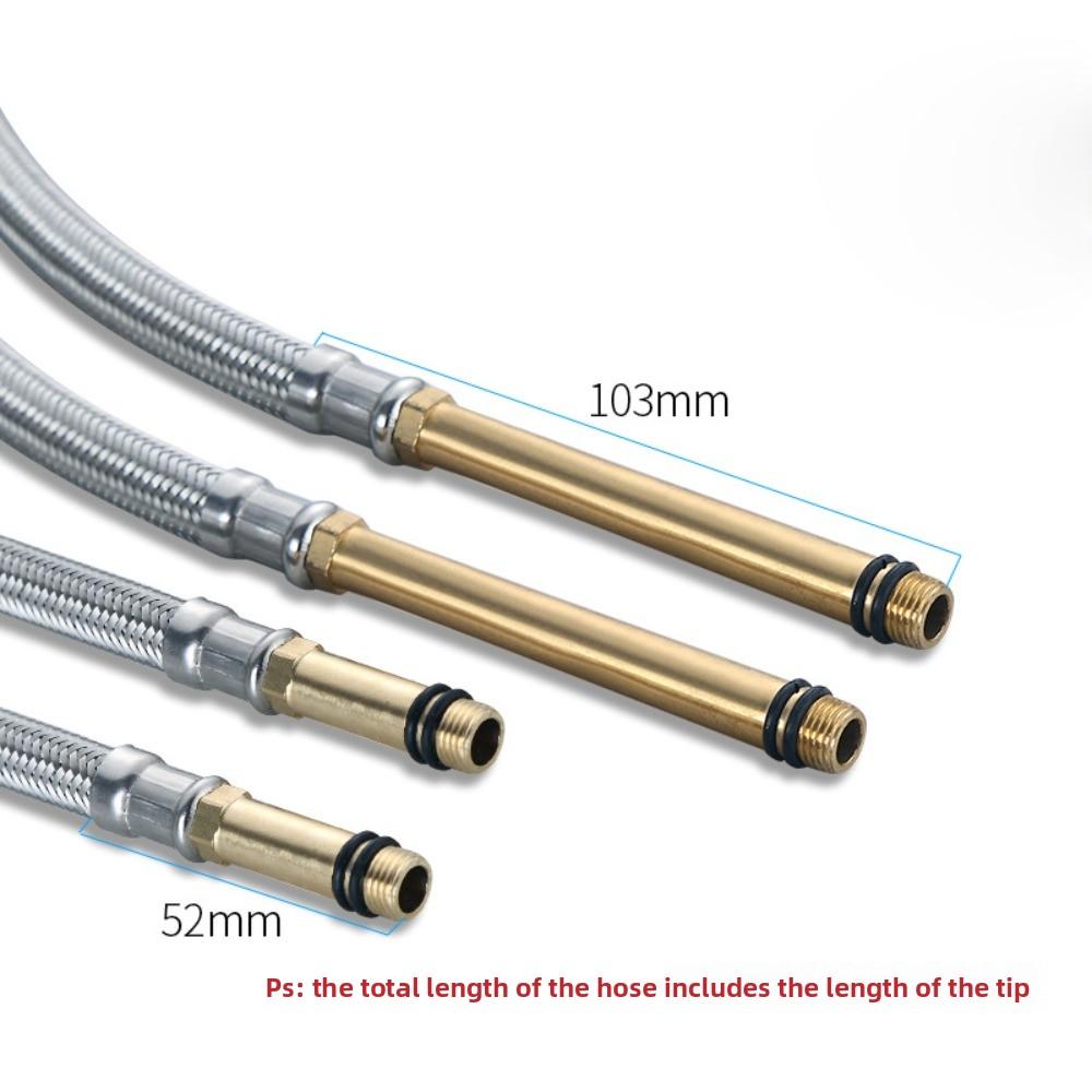 2pcs 1/2'' Stainless Steel Nylon Braided Tube Pipe Hose Silicone Plumbing Thermoresistant Tap Basin Faucet Sink Kitchen Bathroom