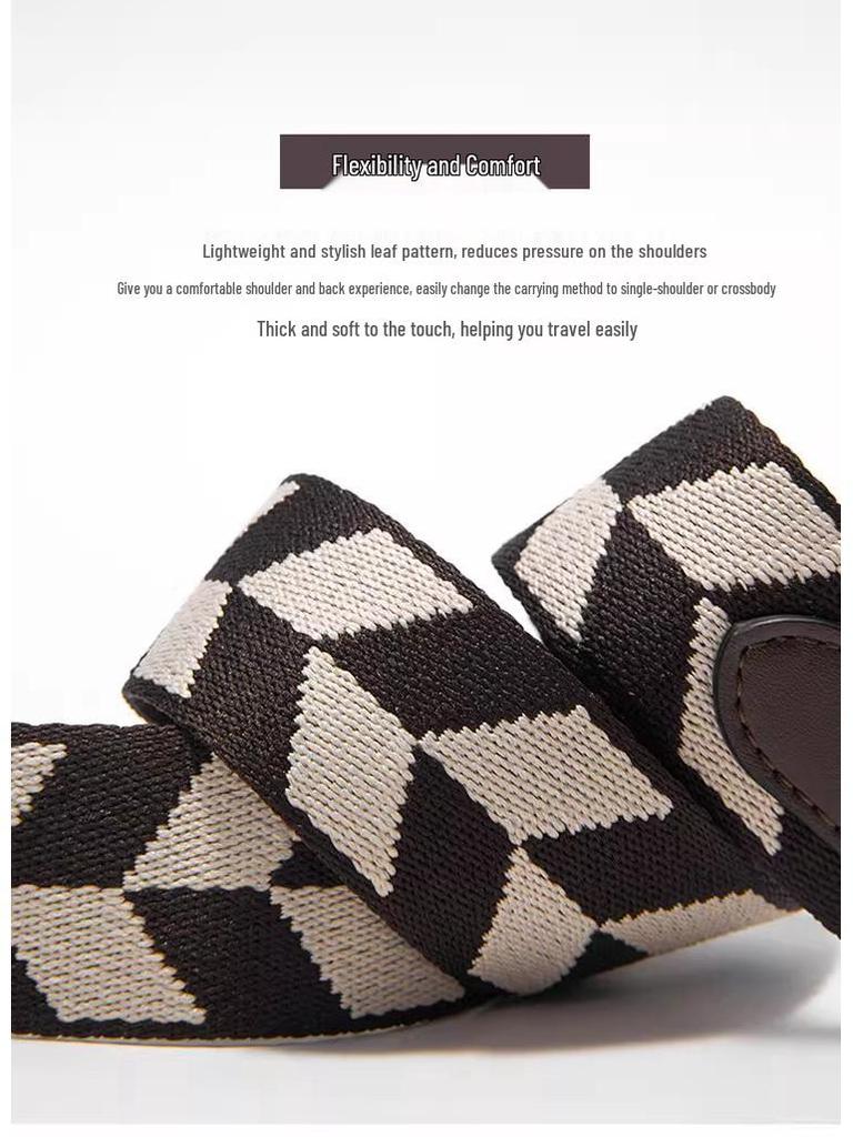 3.8CM Wide Thickened Canvas Webbing Crossbody Bag Shoulder Strap