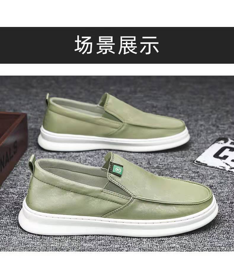 

2025 літні чоловічі туфлі з льодяного шовку, парусинові туфлі старого Пекіна, легкі трендові повсякденні туфлі, парусинові туфлі-сліпони 44 зелений