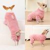 Winter Fleece Warm Dog Clothes Winter Soft Cozy Puppy Jumpsuit Plush Winter D-ring Overall For Small Medium Pet Vest Coat Cats
