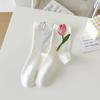 5Pairs Sweet Tulip Flower Socks Thin Socks for Women Soft Mid Tube Socks  Girl