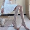 Calze bianche Venus modello sexy seta bianca pura sottile anti-uncino celebrità di Internet jk Lolita stampa seta nera