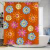 Colorful Sunflower Shower Curtain Waterproof Fabric Decorative Window Treatment for Bathroom (Orange)