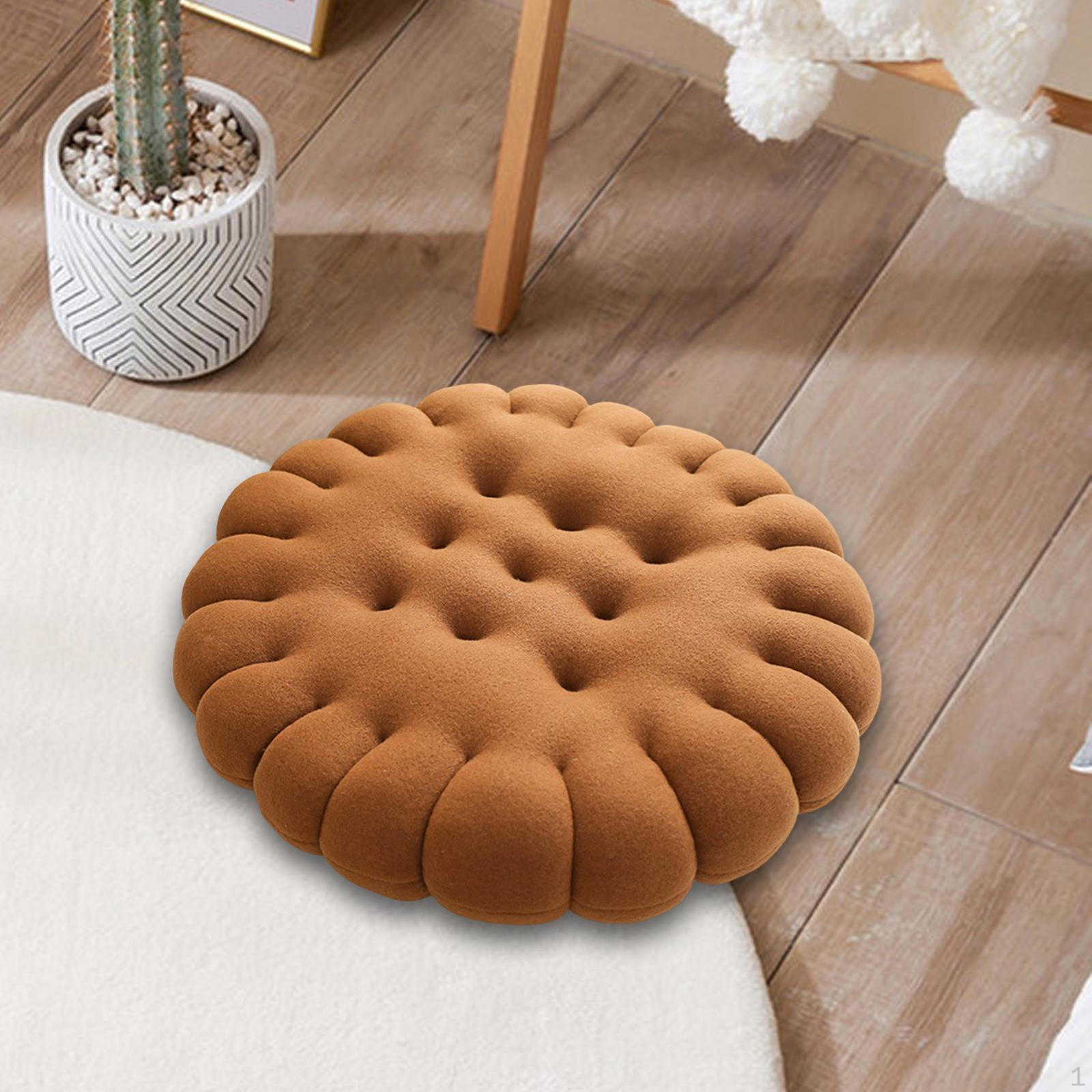 

Подушка в форме печенья, подушка, мягкая, удобная, современная подушка для стула Round темно-коричневого