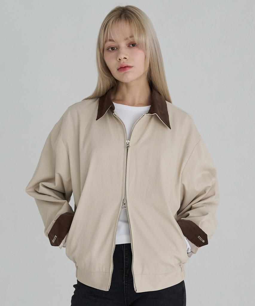 5Oml Cotton Harrington Jacket (Beige)
