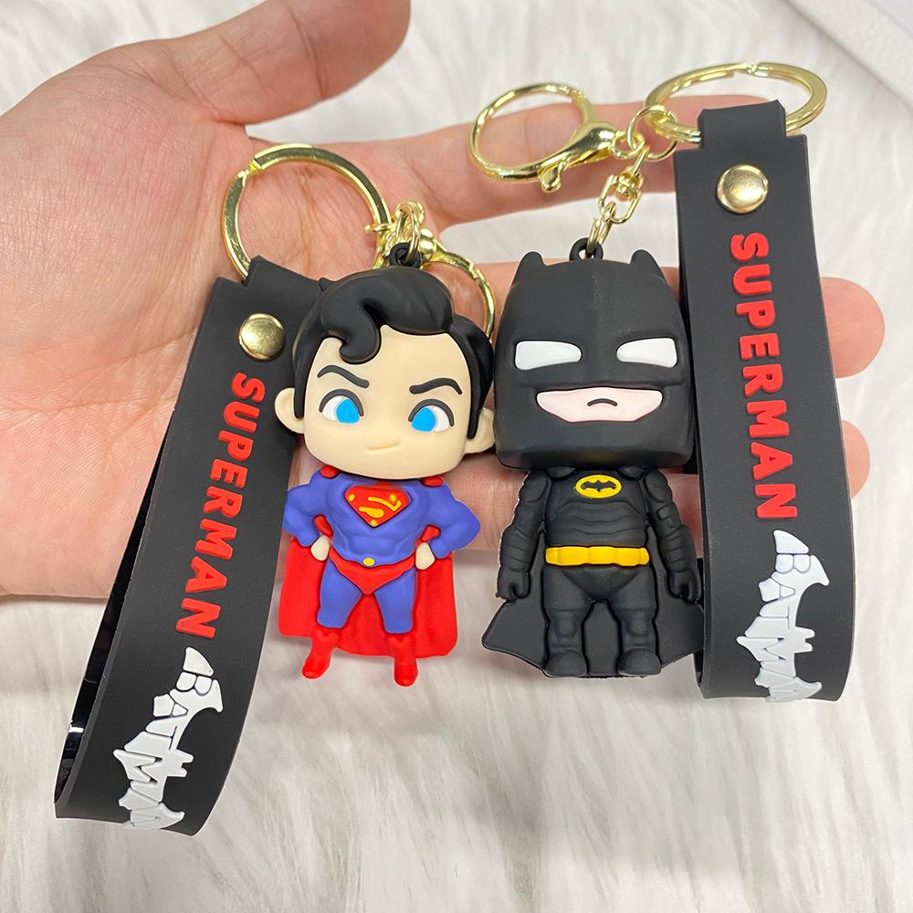 Marvel Iron Man, Spider-Man, and Captain America Movie Keychain Pendant Keyring