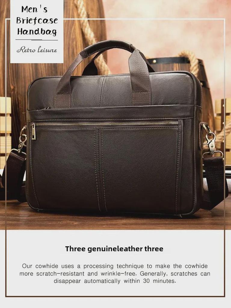 Marant Men's Leather Business Briefcase & Crossbody Bag - Trendy & Simple Design