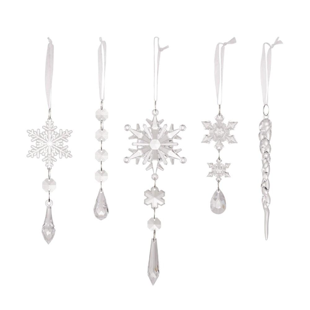 As Shown Acrylic Snowflake Exquisite Snowflake Patterns Lightweight Acrylic Material Festive Event Decoration For Baby Showers