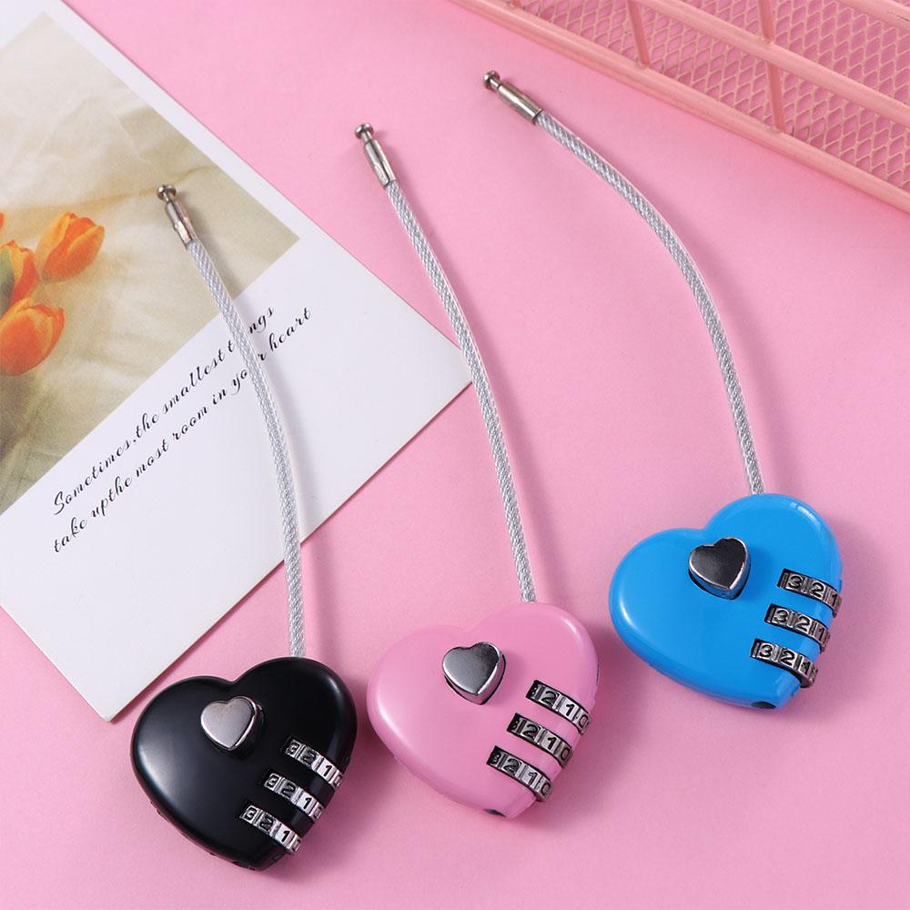 Baggage Suitcase Heart Shape Padlock TSA Customs Code Lock Combination Padlock Luggage Travel Lock