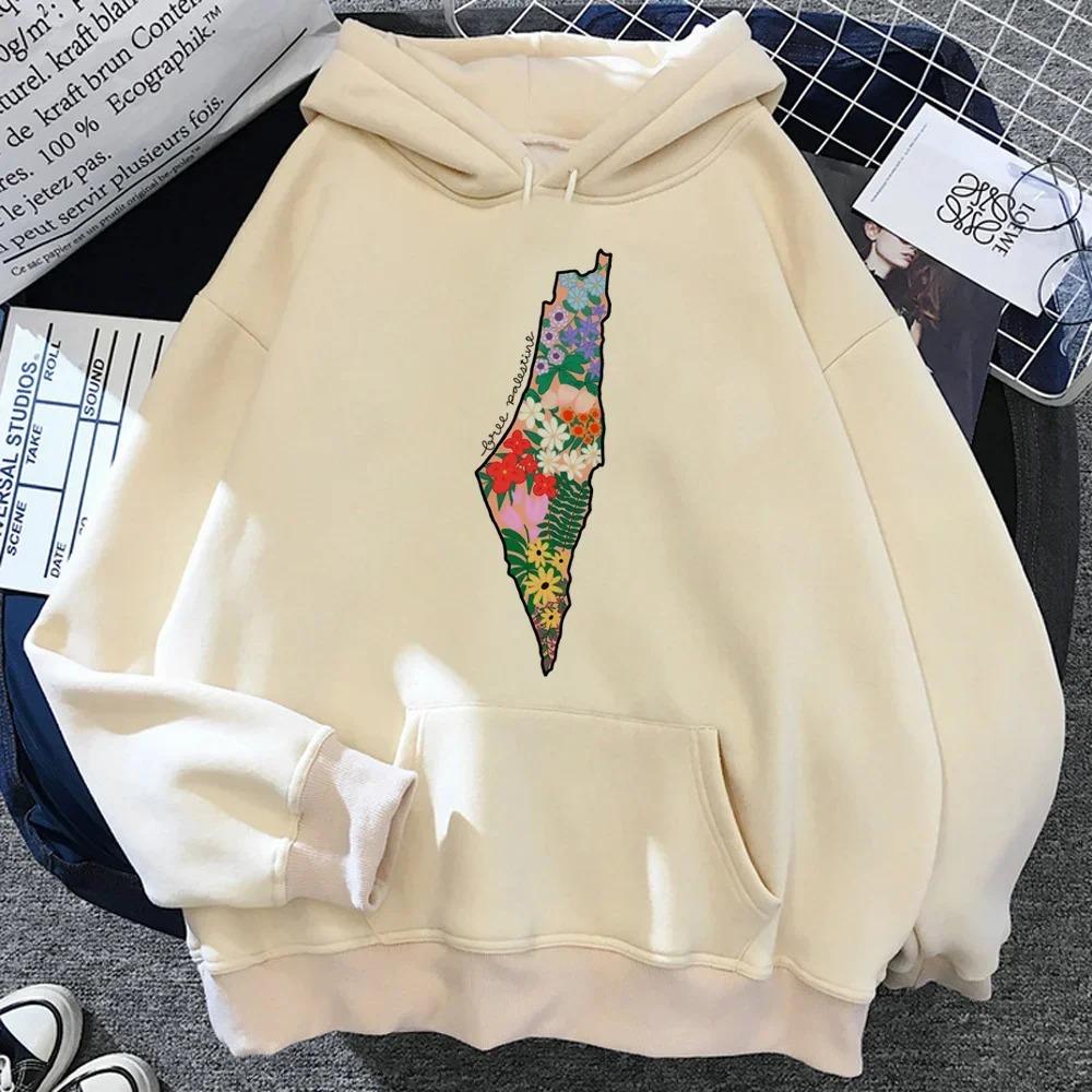 Palestine Hoodies Men/Women Graphic Vintage Japanese Funny Clothes Pulls Female Fleece Hood