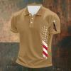 Men's Casual Independence Day Printed Neck Short Sleeve T-Shirt