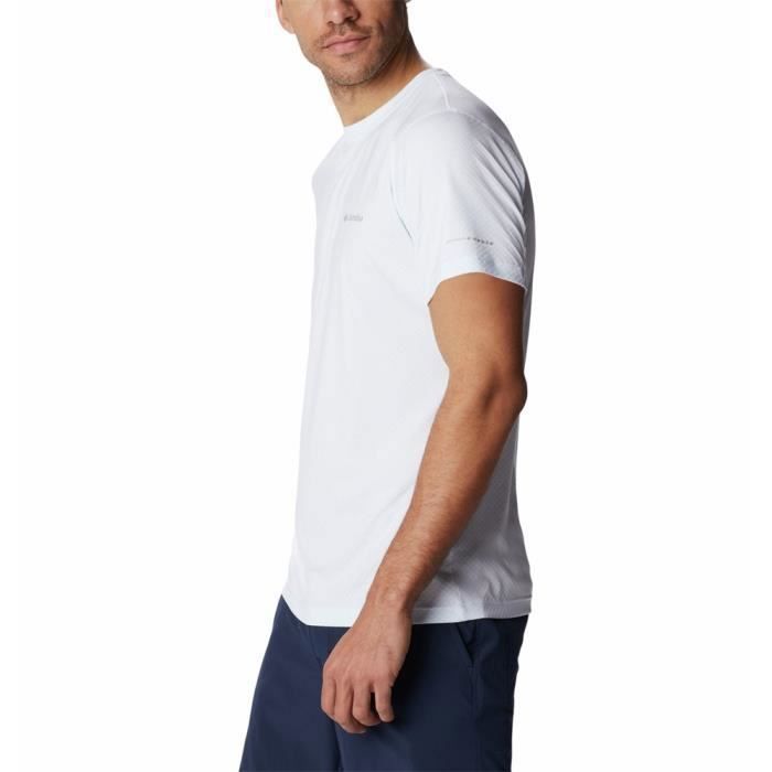 T-shirt homme - COLUMBIA - Zero Rules - Blanc - Technologie anti-transpiration - Manches courtes