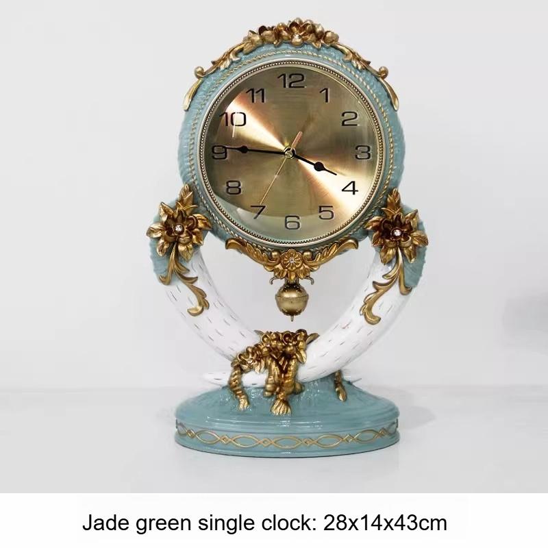 

European Style Clock Living Room Decoration Clock Foyer Decoration Home Creative Desktop Table Clock