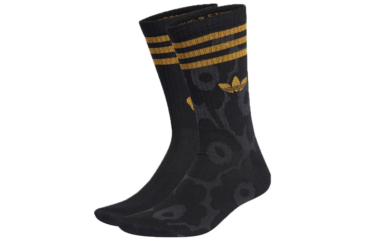 Adidas Originals x Marimekko Crew Socks Unisex 2 Pack Black H06790 XS