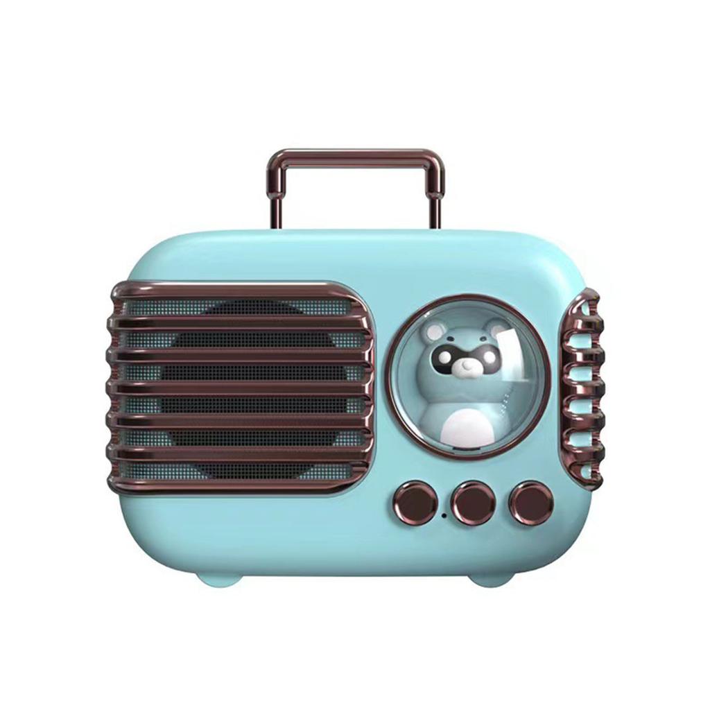 Cute Retro Bluetooth Speaker Mini Luggage Mini Speaker Creative Vintage Lovely Small Speaker Green