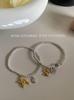 Round Bead Bear & Balloon Dog Bracelet: Women's Hip Hop Wristband