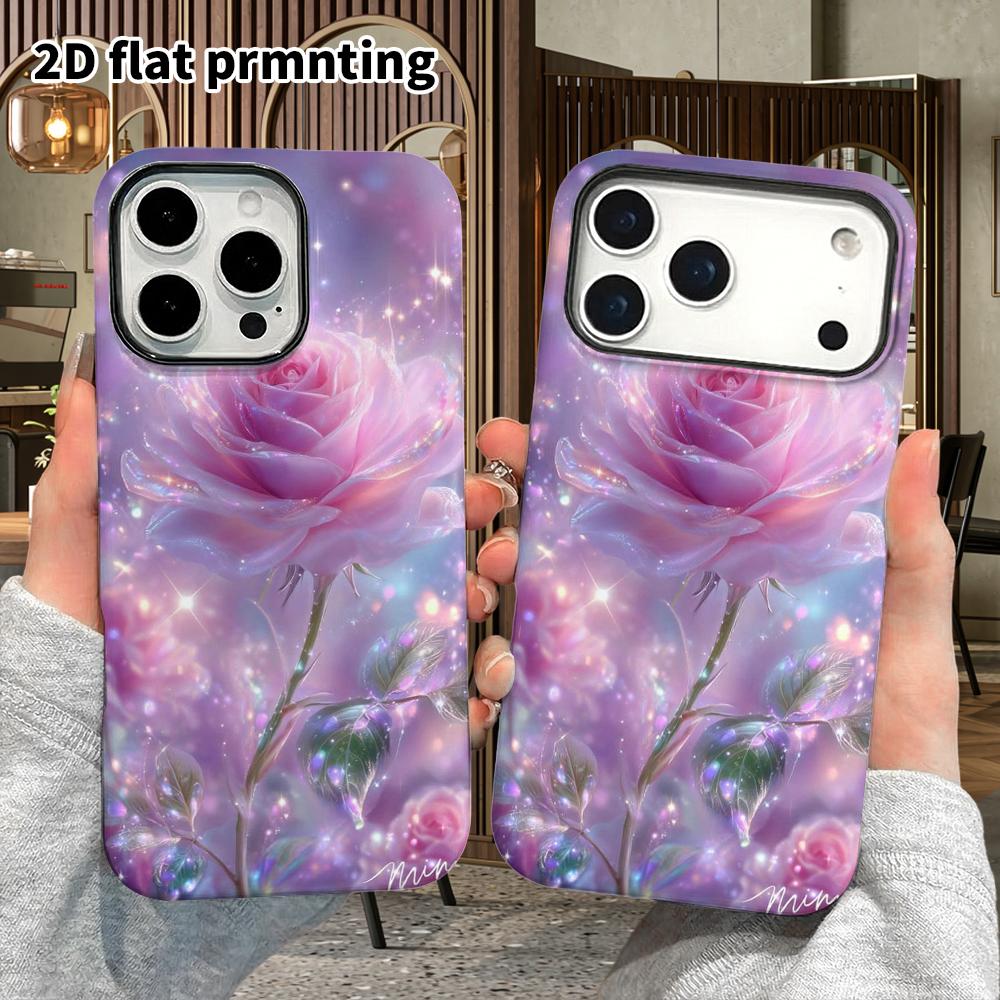 Phone Case: 2D Flat Design Suitable for iPhone 18 17 16 15 14 13 Pro Film Protective Case, Couple Style, Veil Starry Sky, Christmas and Halloween Gift