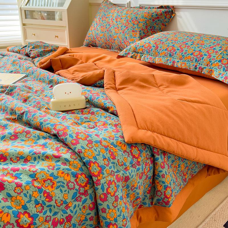 100% Bavlna Letní Oboustranná Chladivá Letní Přikrývka Queen Hladká Chladivá Deka z Ledového Hedvábí Letní Přikrývka