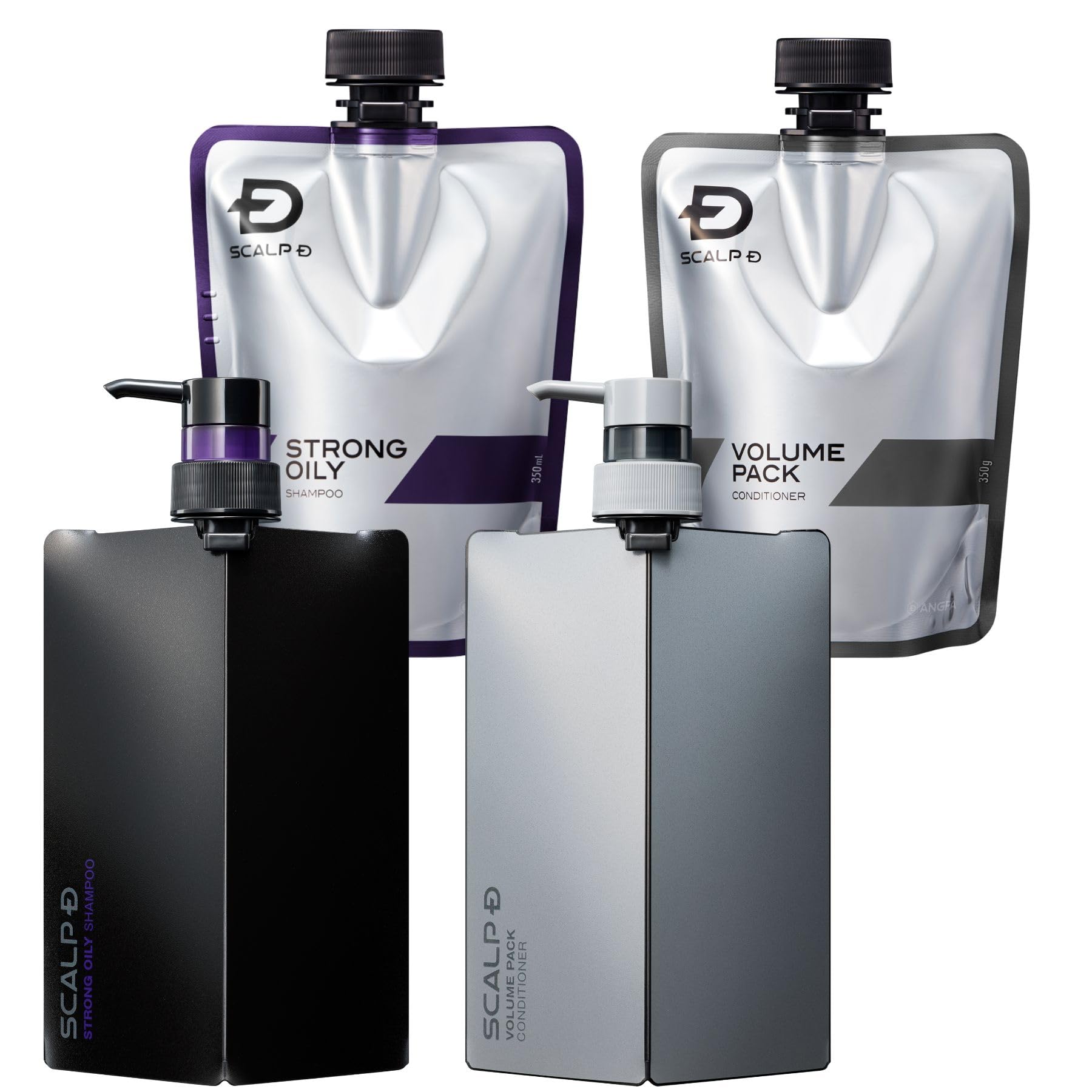 

Scalp D Shampoo for Holder Included Strong Oily Set For Very Oily Amino Made in Anfa Men, + Refills, 4-Piece (Shampoo & Conditioner), Skin, Acid,