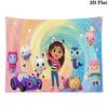 Gabby Dollhouse Wall Tapestry Aesthetic Wall Hanging Printed Fabric Blanket Decorative Tapestries for Bedroom Living Room Home Decor
