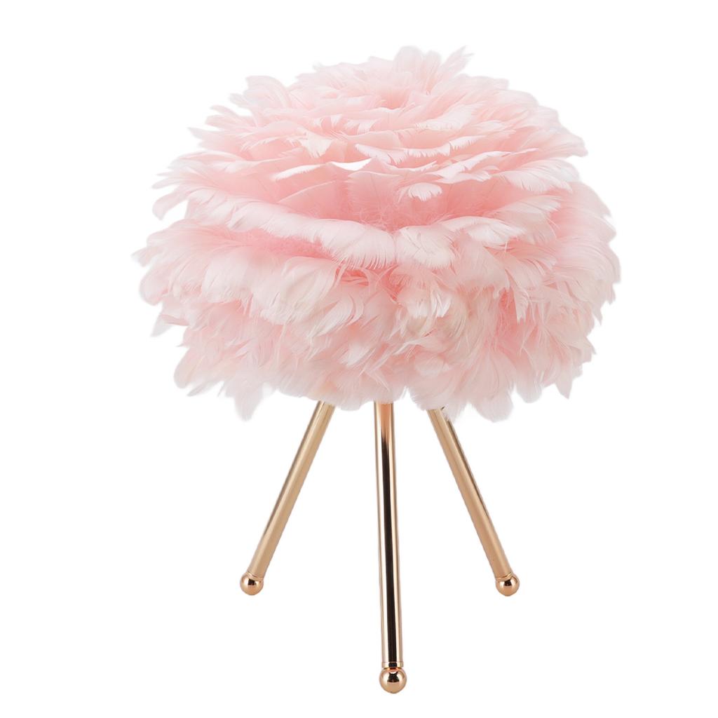 Feather Table Lamp Adjustable Color Brightness Rechargeable Touch Control Decoration Night Light