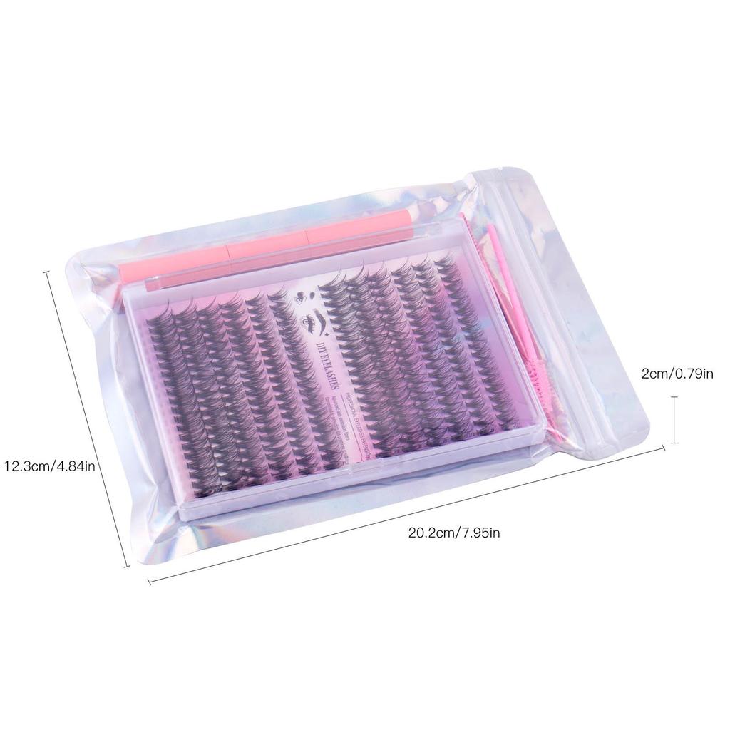 240 Cluster 3040D False Eyelashes: 10-14mm DIY Natural Dense Segmented Lashes