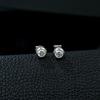 S925 Sterling Silver Round Diamond Stud Earrings for Women - Simple & Versatile Everyday Fashion