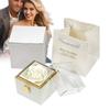 Rose Ring Box Everlasting Flower Case Multifunctional Luxury Preserved Rose Ring Box for Wedding Proposal Ceremony Valentine's
