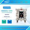 ARO Ingersoll Rand 1/2" Pneumatic Diaphragm Pump, Model 66605J-344, Highly Corrosion-Resistant.