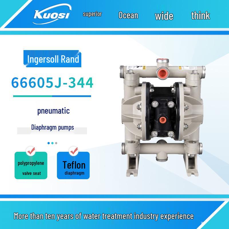 ARO Ingersoll Rand 1/2" Pneumatic Diaphragm Pump, Model 66605J-344, Highly Corrosion-Resistant.