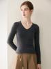 Women's 100% Pure Cashmere Crew/V-Neck Slim Fit Sweater - Soft, Skin-Friendly Knit for Autumn/Winter