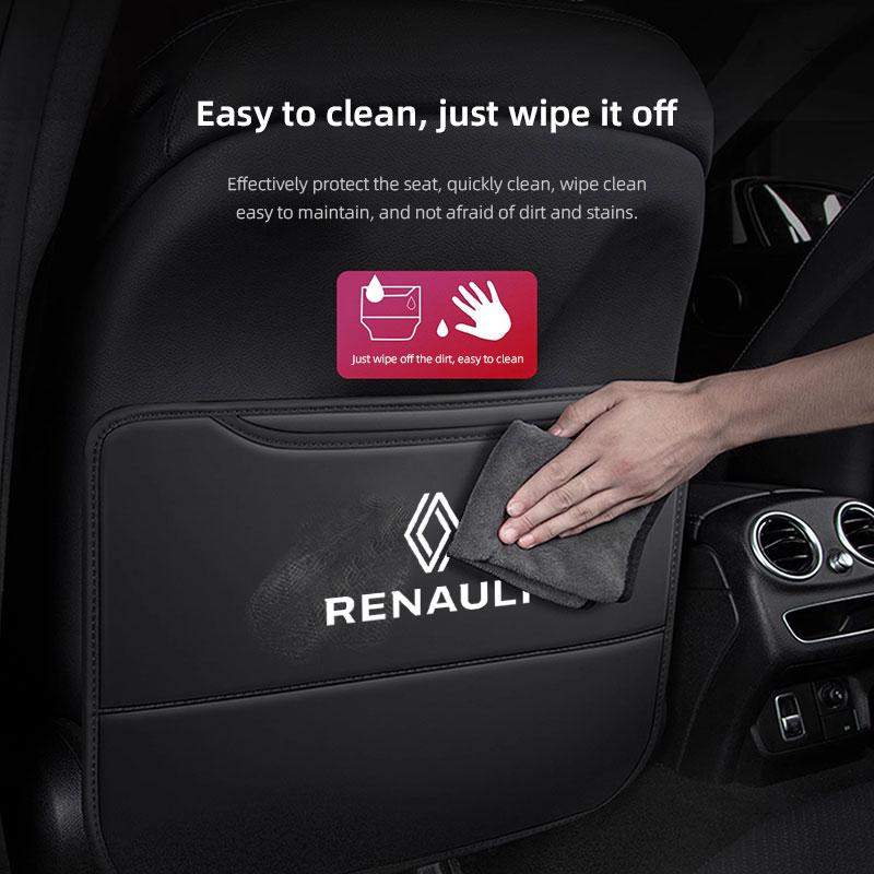 2026 Hot For Renault Hub Caps 1Pcs Car Seat Back Anti Kick Cover Pad Anti-dirty Mat For Renault QM6 Clio Megane Espace Kadjar Ko