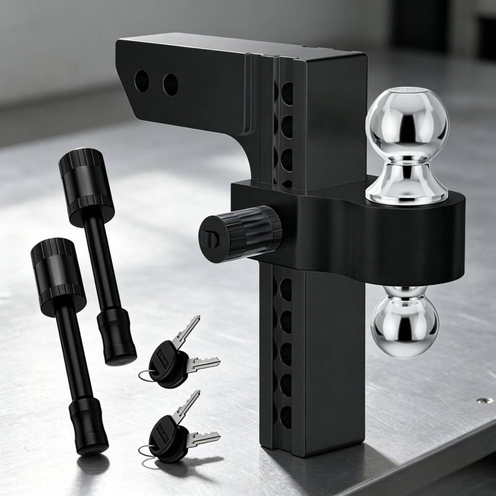 Adjustable Trailer Hitch Ball Mount Strong Secure