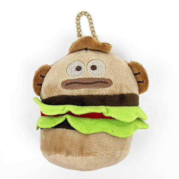 Sanrio Hangyodon Hamburger Pouch Plush Ball Chain
