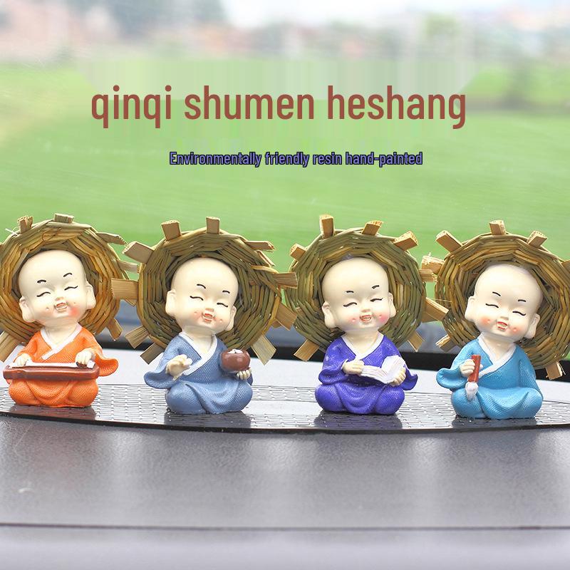 Popular Resin Monk Hydroponic Flower Pot & Car Ornaments