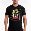 Worry Less Run More Motivational Design Tshirt Summer Casual Cotton Tee Oversized Streetwear Tops Vintage Graphic Print