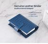 Portable Crocodile Pattern Leather Notebook with Card & Cash Slots