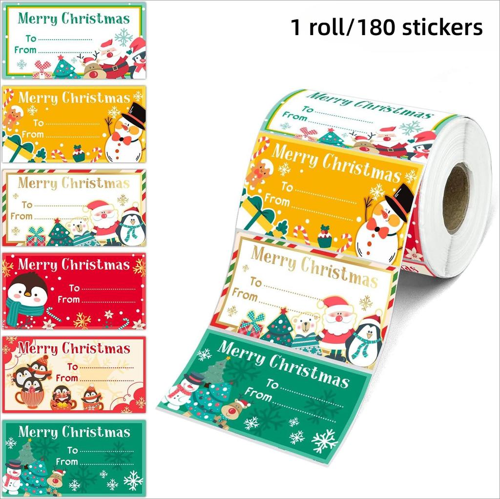 1roll Christmas Tag Stickers,Merry Christmas Tags And Labels,Name Labels for Christmas Decorations,Jewelry Display And Packaging