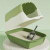 Large Capacity Cat Bedpans Fully Enclosed Cat Litter Box Anti-Spill & Sand-Leakage Pet Toilet Plastic Cat Sandbox Sanitary Tray