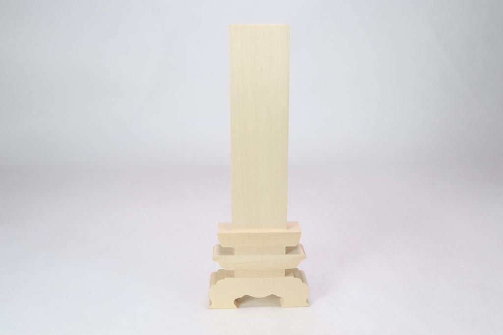 Buddhist Altar Set, Plain Wood, Three-tiered, 7.5 Sun, Width 11.0 X Thickness 3.9 X Length 31.3 Cm, Talisman Section: Width 6.0 X Length 22.6 Cm, for