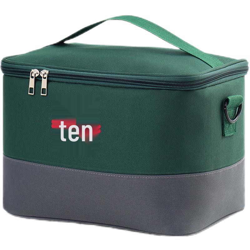 Portable Large-Capacity First Aid Kit and Medicine Storage Bag with Crossbody Strap for Emergencies