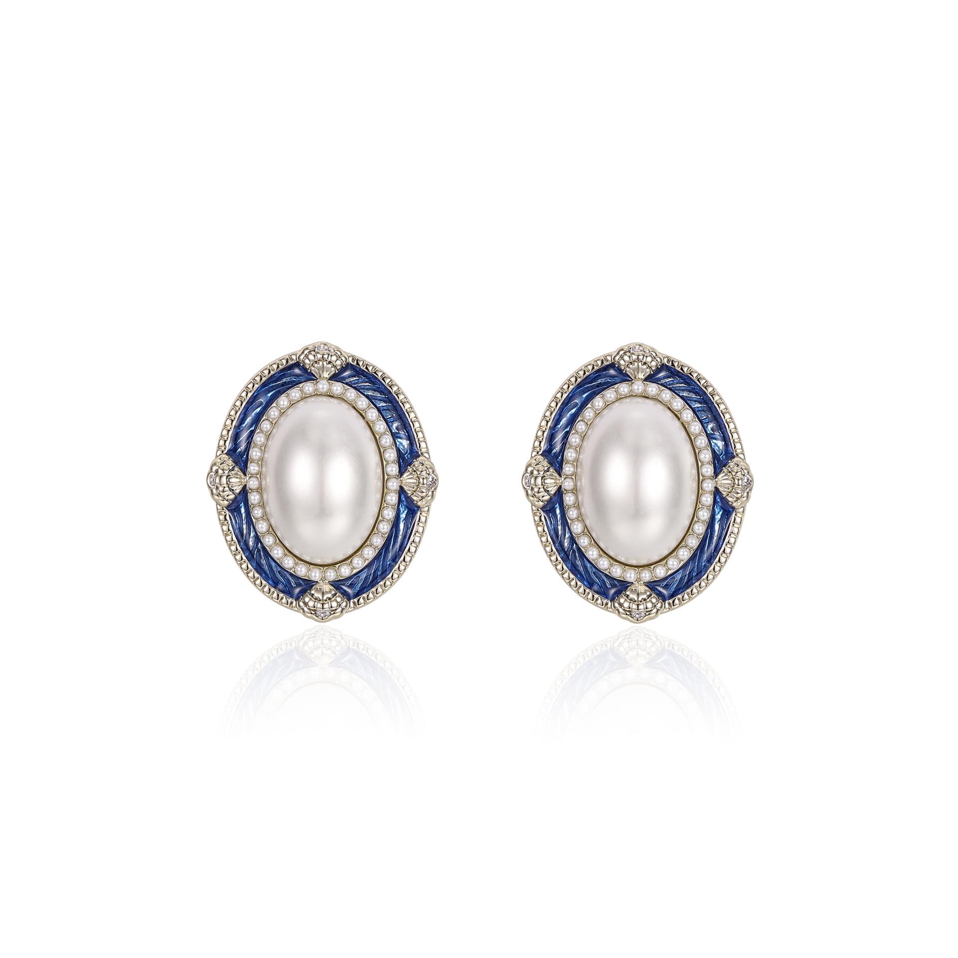 

Датские серьги-эмали в стиле ретро из серии «Океан»: Элегантный осенне-зимний нишевый дизайн золотой/кофейный